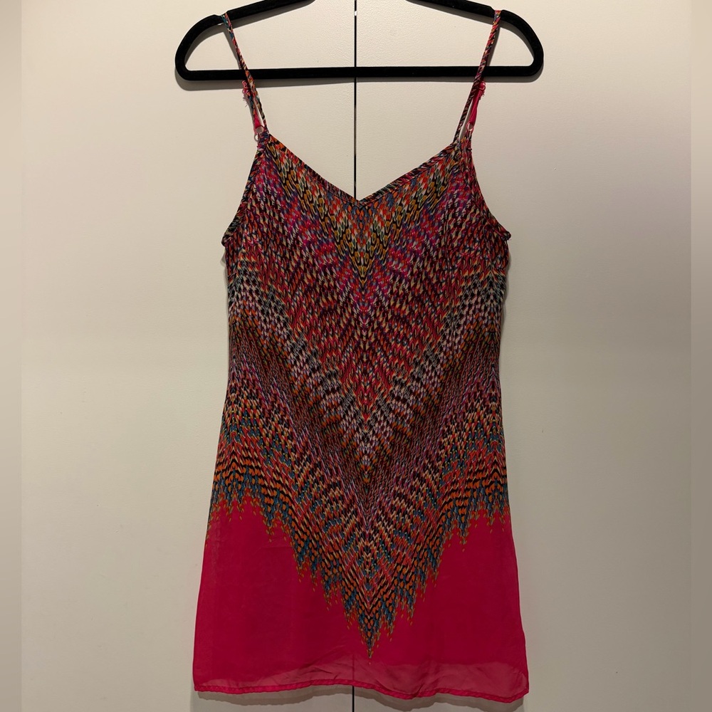Printed pink dress